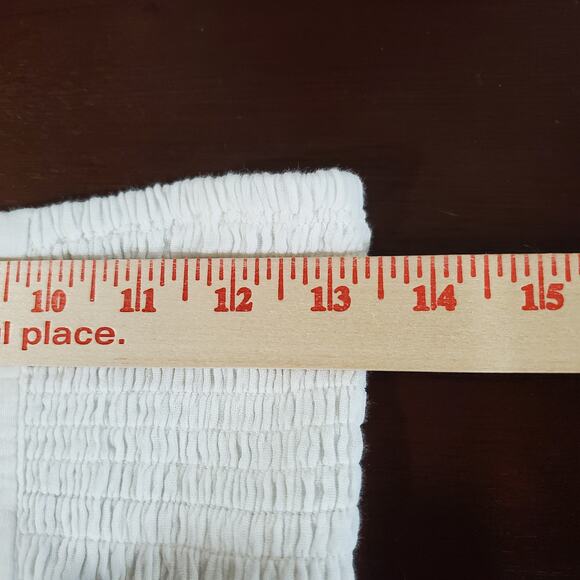 Natural Life Gauze Smocked Ruffle Peasant Maxi Skirt XS White Angel Cottage Boho - Picture 7 of 8